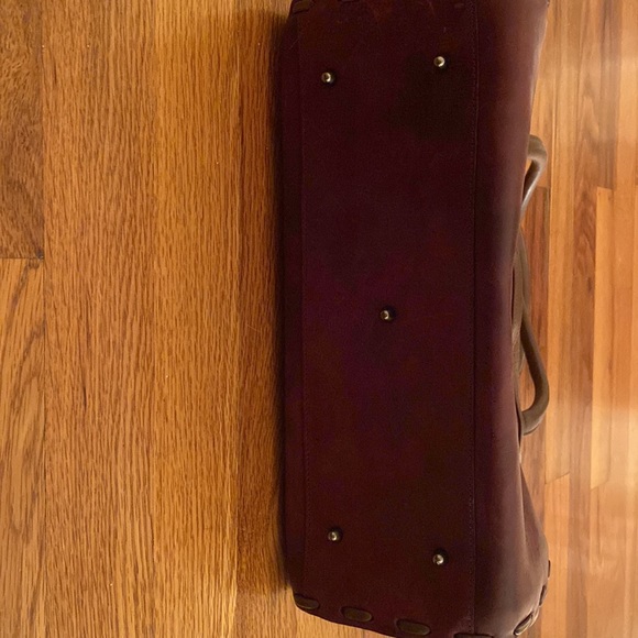 Pristine burgundy and brown leather BCBG Maxazaria purse only used one time - Picture 8 of 8